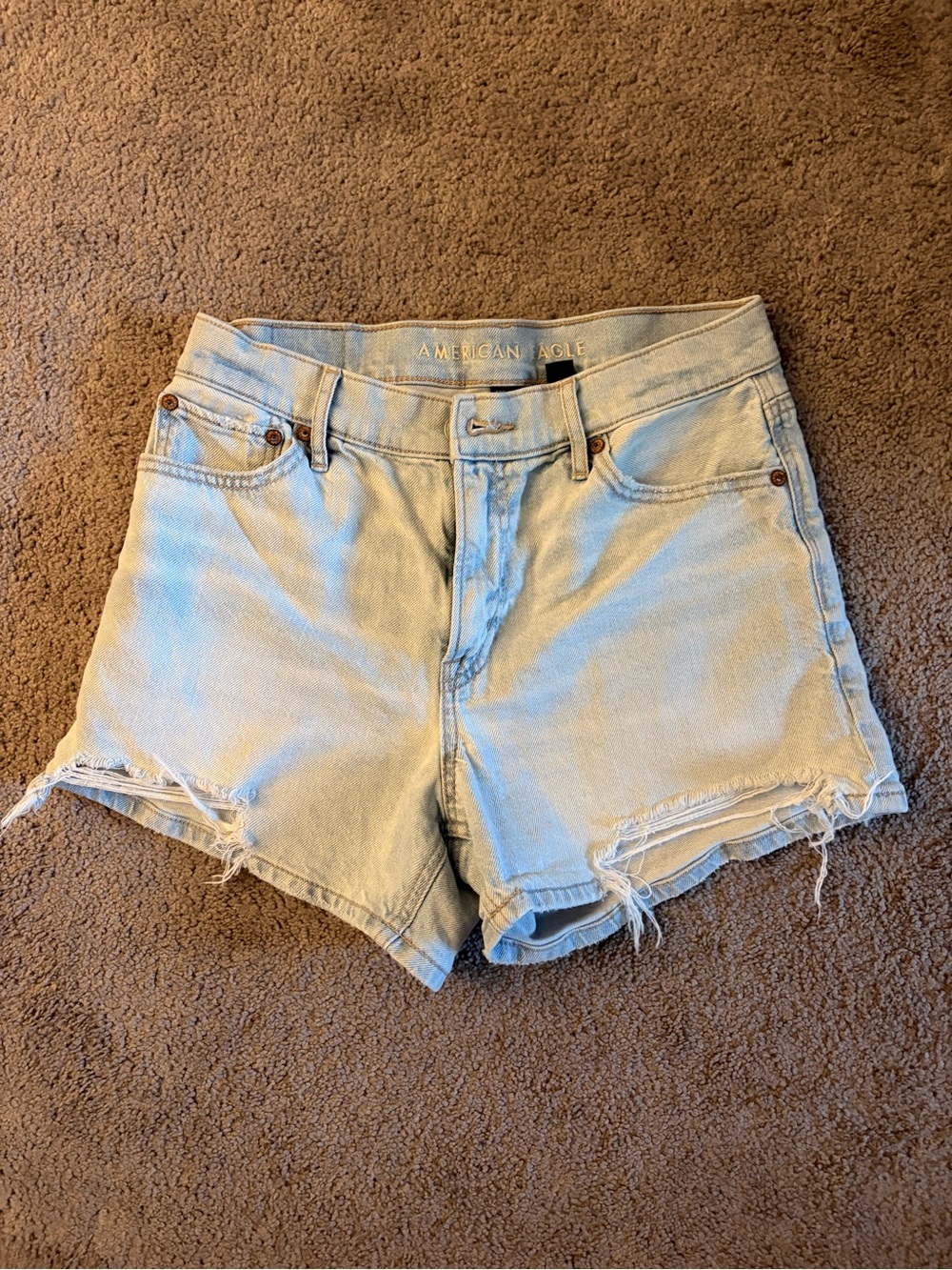 American Eagle Outfitters Light Wash Denim Cutoff Shorts